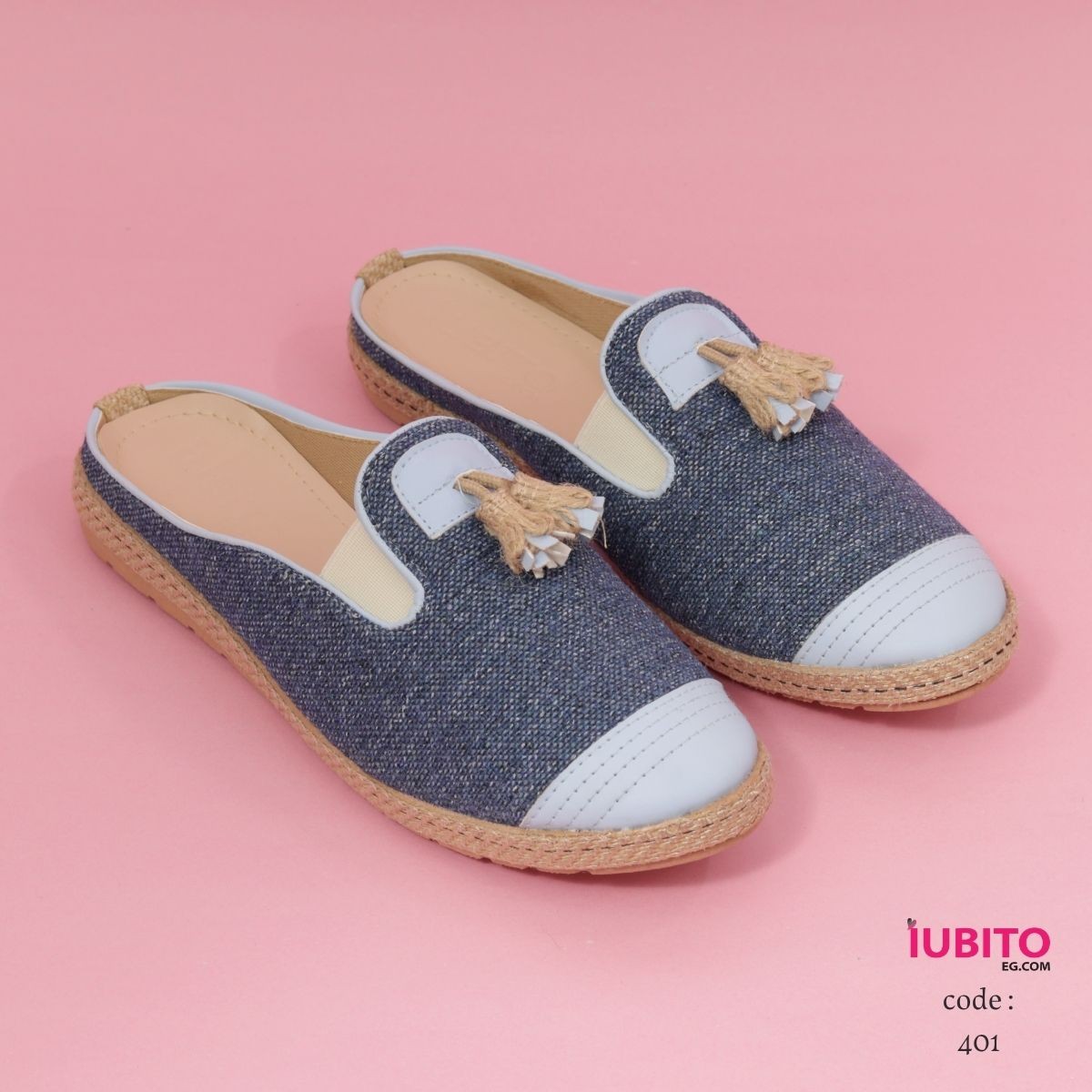 Women's flat soap - blue - code (401)