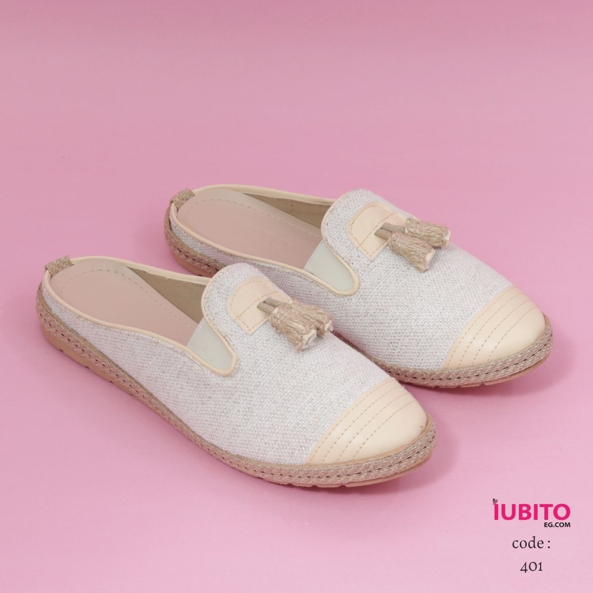 Women's flat soap - beige - code (401)