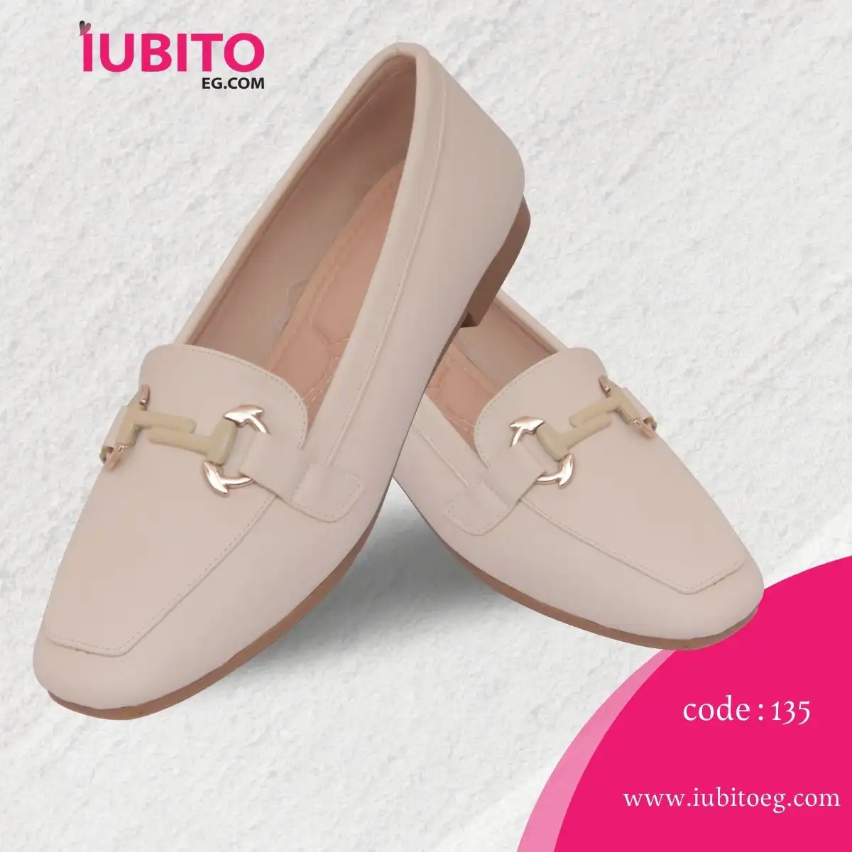 Women's flat shoes - beige - code (135)
