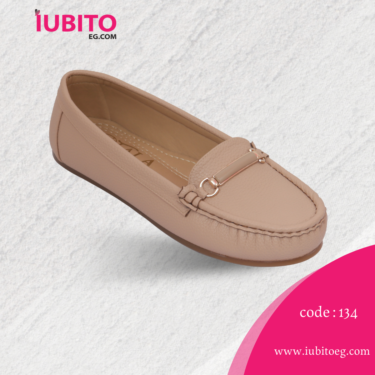 Women's flat shoes - cafe - code (134)