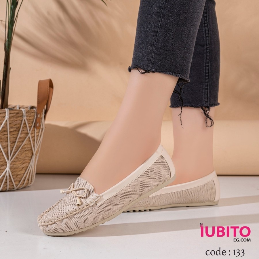 Women's flat shoes - beige - code (133)